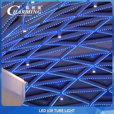 Su geçirmez U38 RGB Dış Mekan LED Tüp Işık Alüminyum Alaşımlı Malzeme
