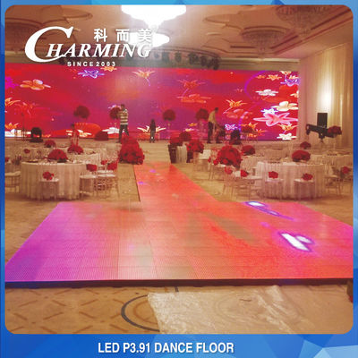 P3.91 LED Ekran IP65 Su geçirmez ve lekelere dayanıklı Dış Zemin Moda Led Dans Zemini Led Ekran Cam Led Dans Zemini Dj Düğün Led Zemini