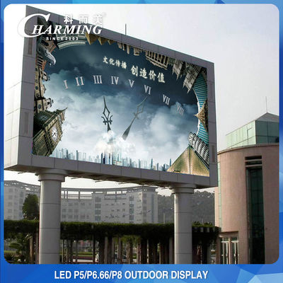 Yüksek Parlaklık P5 P8 Dış Mekan LED Ekran Sabit Bina Reklam Ekranı