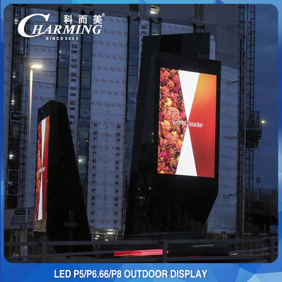 AC 110/220V Dış Mekan LED Video Duvar Ekranı 2K/4K Alüminyum Alaşımlı