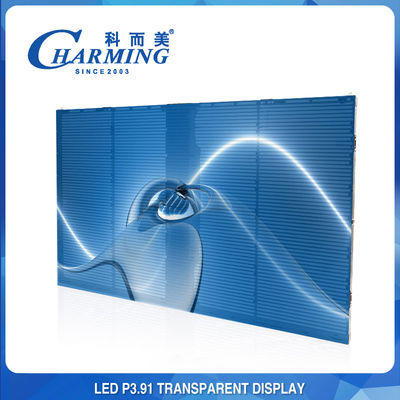 Alışveriş Merkezi 3D LED Cam Ekran Reklam P3.91 Şeffaf LED Video Duvar Ekranı