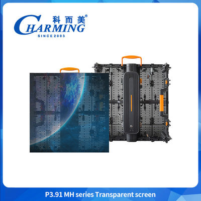 Pürüzsüz Splicing Şeffaf LED Video Duvar Cam Ekran Dolabı Işıkla