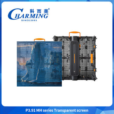 Dış LED Perde Ekranı Şeffaf 3.91mm Cam Pencere Video Duvar Bina için