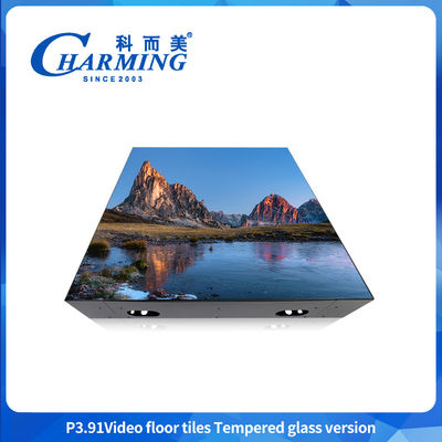 LED Ekranı P3.91 Reklam için iç mekan LED Panelli GOB + Cam Yüzeyi HD Yer Ekranı Dansı