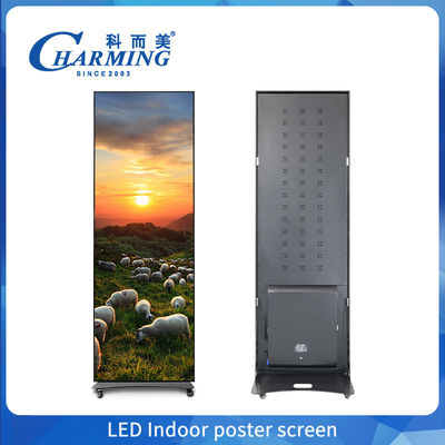 Tam Renkli P2.5 P1.86 P2 İç mekan Led Poster Ekranı Wifi USB Yerüstü Dik Led Reklam Dijital Poster Ekranı