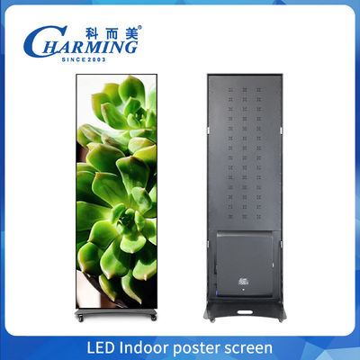 Tam Renkli P2.5 P1.86 P2 İç mekan Led Poster Ekranı Wifi USB Yerüstü Dik Led Reklam Dijital Poster Ekranı