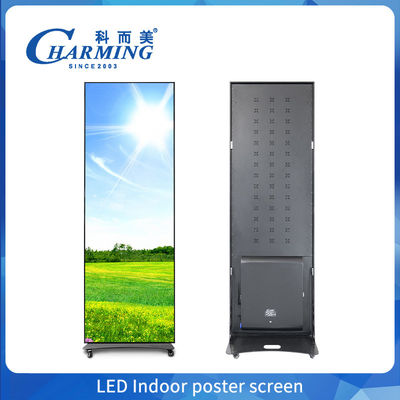 Tam renkli LED 640X1920mm P2 P1.86 P2.5 P3 Zemin Ayaklı LED Poster Wifi Usb Taşınmacı Ayna Poster Ekran Panelleri