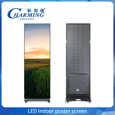 Tam renkli LED 640X1920mm P2 P1.86 P2.5 P3 Zemin Ayaklı LED Poster Wifi Usb Taşınmacı Ayna Poster Ekran Panelleri