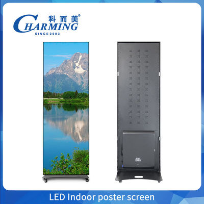 Tam renkli LED 640X1920mm P2 P1.86 P2.5 P3 Zemin Ayaklı LED Poster Wifi Usb Taşınmacı Ayna Poster Ekran Panelleri