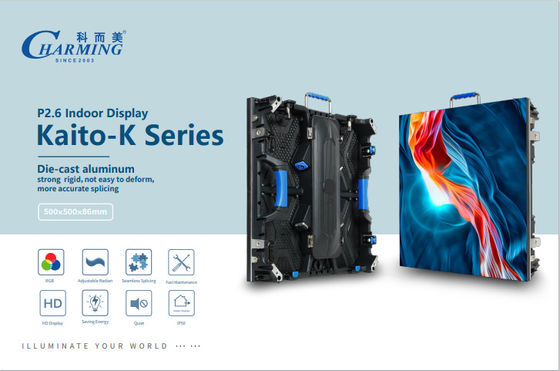 Yüksek kaliteli rGB renk 400W P2.6 Kaito-K Serisi İç ekran 140 ° süper geniş görüntüleme açısı