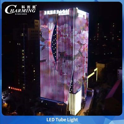 IP65 Enerji tasarrufu UV-PC kapağı ile bina dekorasyonu için açık RGB LED tüp ışığı