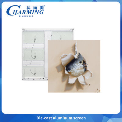 Dış Mekan LED ekran P6 İnce ve hafif, ısı dağıtım kaburgaları ve yay köşe birleşimi ile reklam için