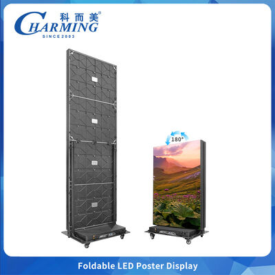 Ön Bakım P2.5 Katlanabilir LED Poster Ekran, Çift Taraflı Görüntülü İç Mekan Reklamcılığı İçin