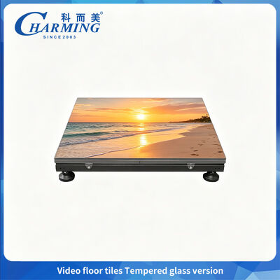 Sahne performansları ve interaktif sergiler için IP65 su geçirmez koruma ve çift montaj seçeneği sunan Temperli Cam LED Zemin Döşemesi
