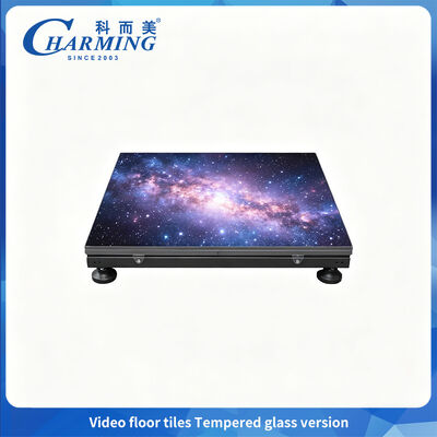 Front IP65 Protection Tempered Glass Dance Floor LED Choose Foot Cup or Track Mounting