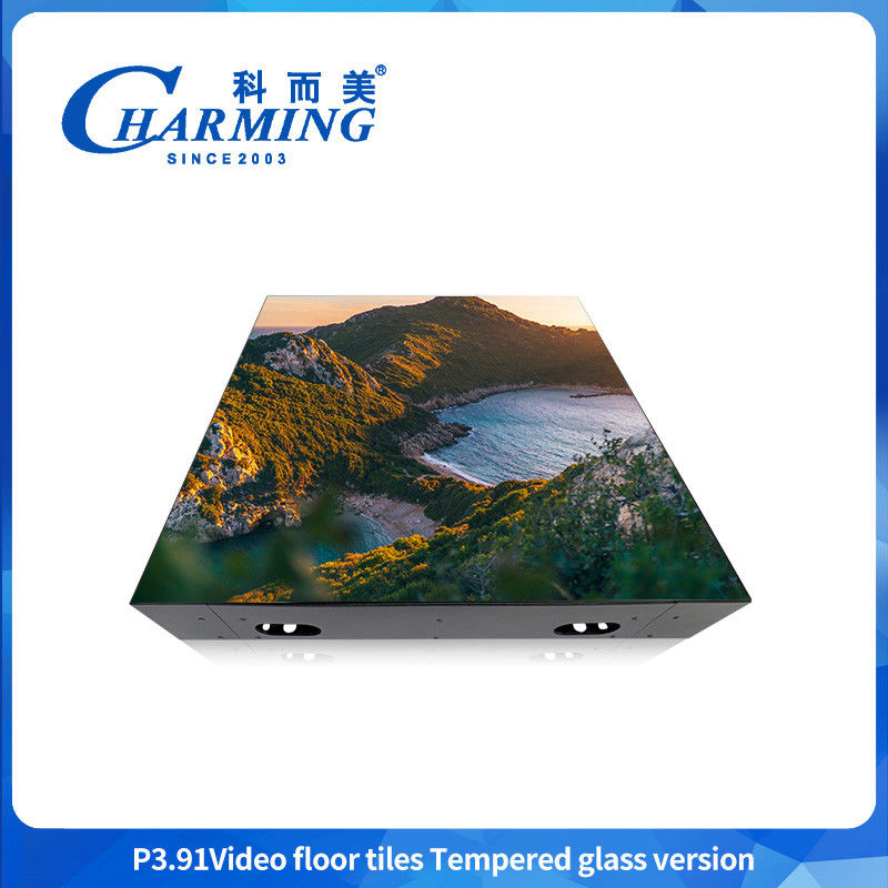 Dans Alanı Tempered Glass Video Light Düğün Partisi Pixel Led 3d Led Dans Alanı