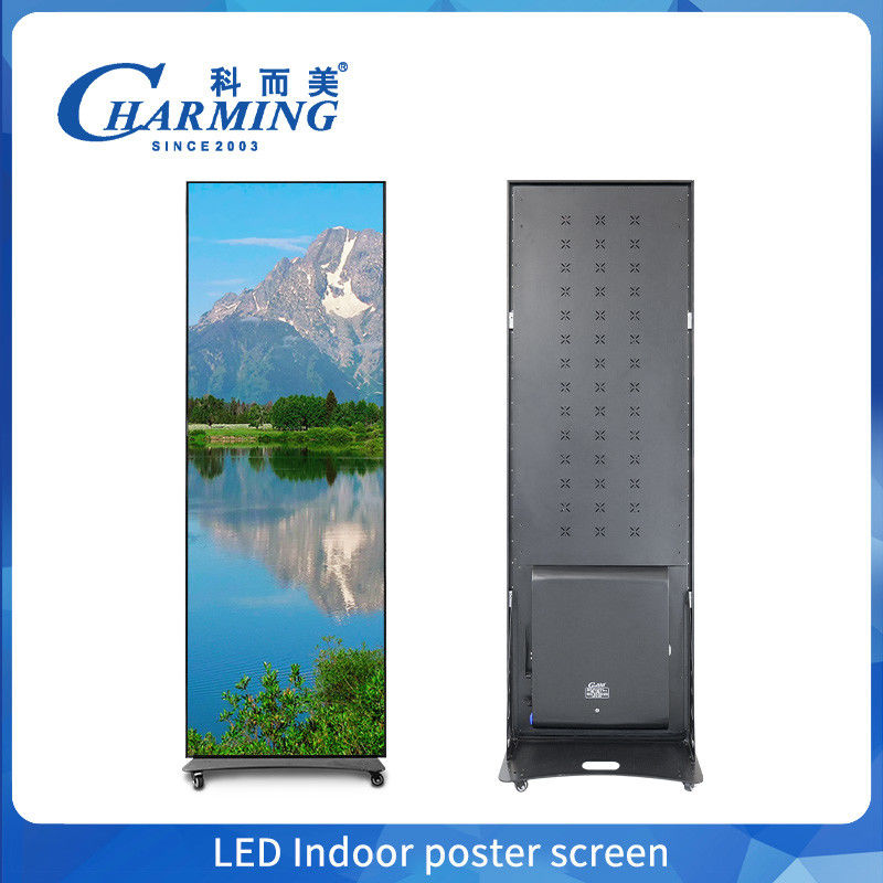 Tam renkli LED 640X1920mm P2 P1.86 P2.5 P3 Zemin Ayaklı LED Poster Wifi Usb Taşınmacı Ayna Poster Ekran Panelleri