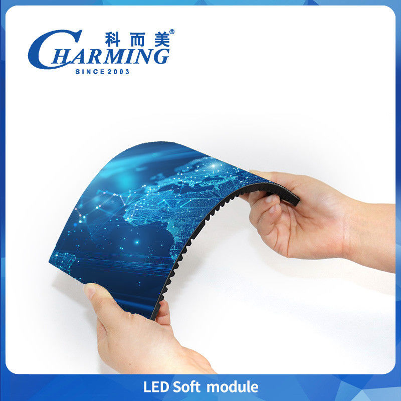 Çekici P1.86/P2/P2.5/P3/P3.076/P4 Yüksek Yeniden Yükleme Hızı İçerideki LED Ekran Yumuşak Manyetik Modüller Destek Spiral & Wave & Ribbon Ekranları