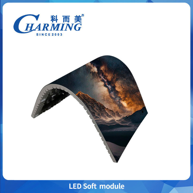 LED Yumuşak Modülü P3 3Mm Kapalı Tam Renkli Ekran Taşındı Eğri Video Duvarı Reklam İçin Esnek LED Ekran