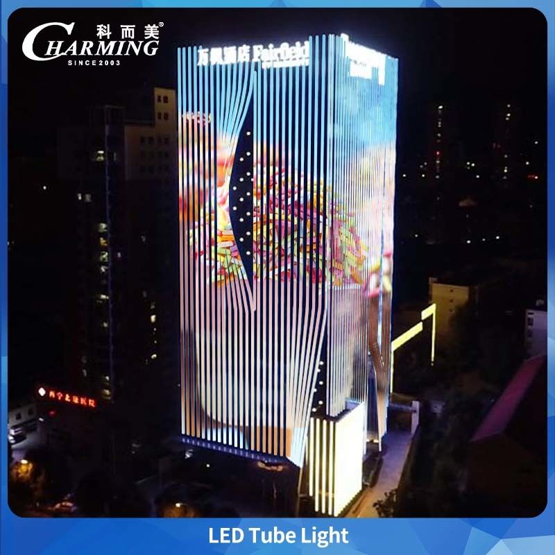 Alüminyum Malzeme SMD5050 IP65 Dış Mekan Su Geçirmez Led Tüp Işık Ticari Büyük Bina Konturu İçin