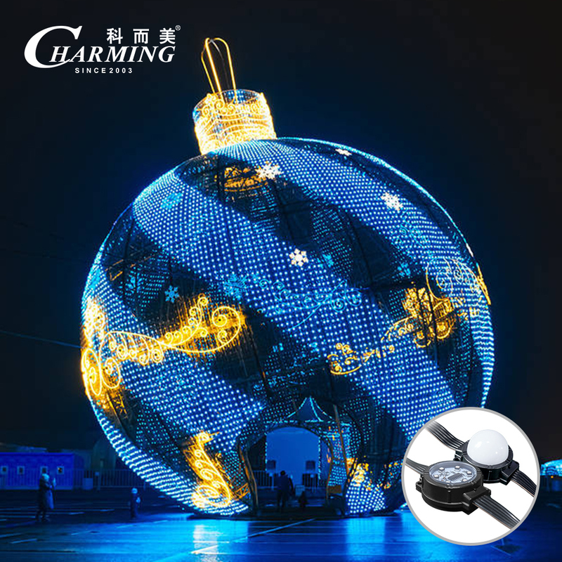 CM-40C Yüksek Parlaklıklı Piksel Işık φ40x15.2mm RGB IP66 PC Kabuk Billboard ve Köprü Aydınlatması İçin İdeal