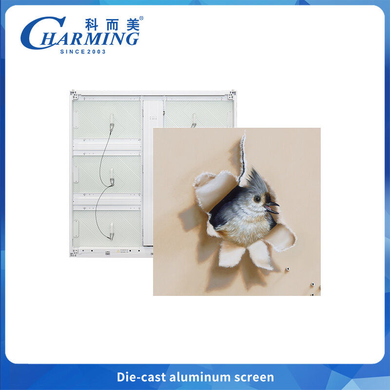 Dış Mekan LED ekran P6 İnce ve hafif, ısı dağıtım kaburgaları ve yay köşe birleşimi ile reklam için