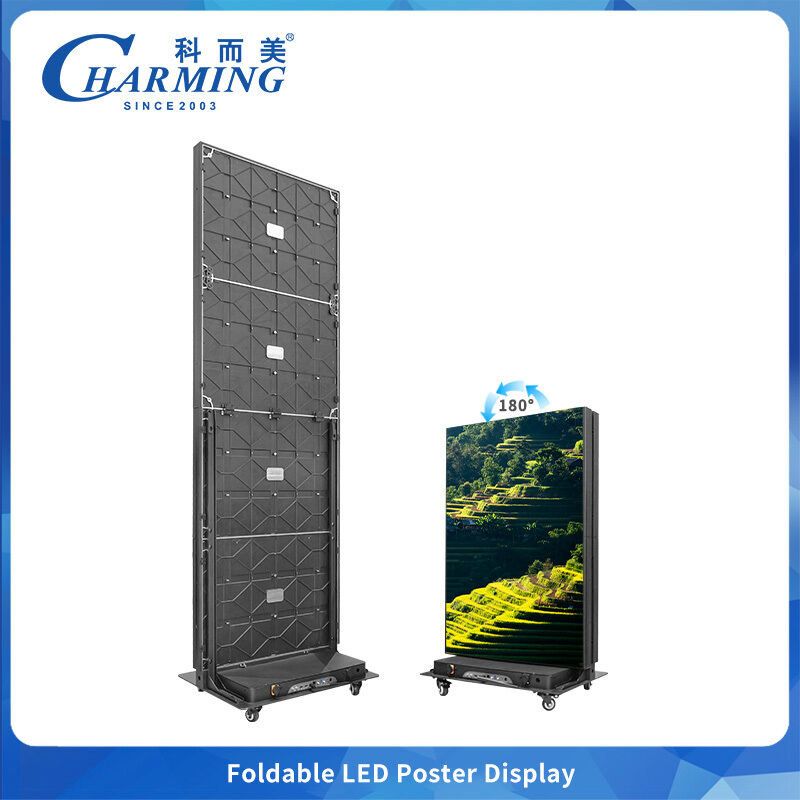 Led Katlanabilir Poster Ekranı P1.86 Katlanabilir Kullanım İçerideki kutu Tekerlekli hareketli