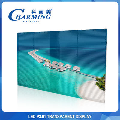 ROHS 256x64 Şeffaf LED Video Duvar Cam Ekran Çok Sahne