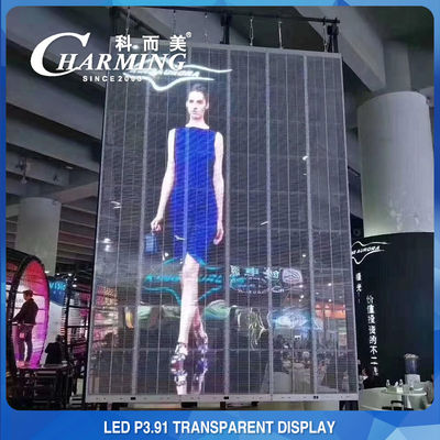 Tam Renkli Şeffaf LED Video Duvar 1000X500mm P3.91 Dış Mekan LED Ekran Dolabı