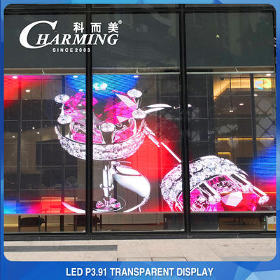 Toz Geçirmez HD Şeffaf LED Video Duvar Pencere Ekranı Hafif P3.91