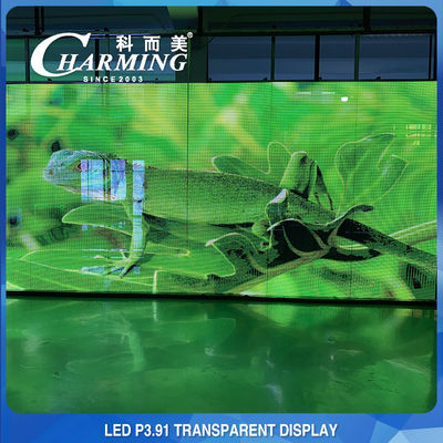 İç Mekan IP45 Club Şeffaf LED Video Duvar Kiralama 3D P3.91 Pratik