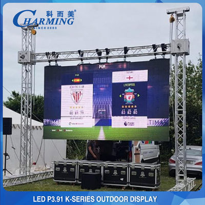 Konserler P3.91 Dış Mekan LED Duvar Ekranı IP65 256x128 Kavisli Şekil
