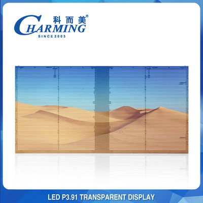 Alışveriş Merkezi 3D LED Cam Ekran Reklam P3.91 Şeffaf LED Video Duvar Ekranı