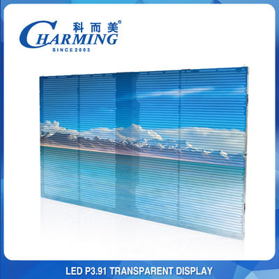 Dış Mekan 4k Şeffaf Video Ekranı P3.91 500X1000mm Kiralık Ekran
