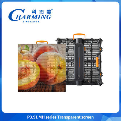 5000 nit Yüksek parlaklık P3.91 Dış Cam Şeffaf LED Video Duvarı