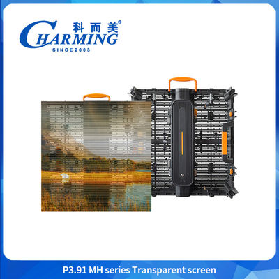 P3.91 16 bit Şeffaf LED Panel 220v Dış Rüzgar geçirmez LED Video Duvarı