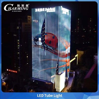 IP65 Enerji tasarrufu UV-PC kapağı ile bina dekorasyonu için açık RGB LED tüp ışığı