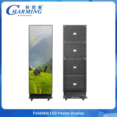 Katlanabilir İçeride LED Video Duvar Ekranı P1.86 P2 P2.5 % 25 Daha Az Paketleme Alanı ve Kolay Hareket için 360 ° Evrensel Tekerlekler