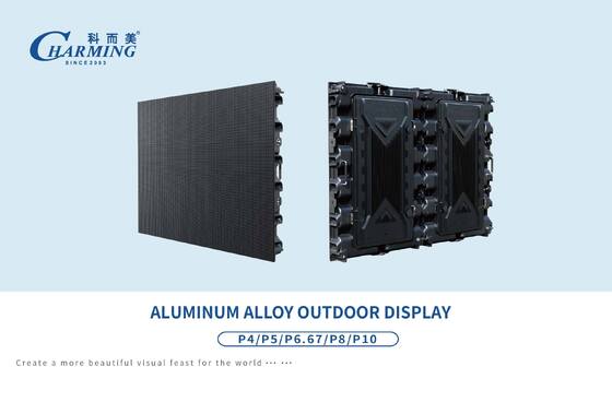 Ip65 Alüminyum Alaşımlı Su Geçirmez Dış Mekan Led Video Ekranı P4 Yüksek Gri Seviye 7680hz